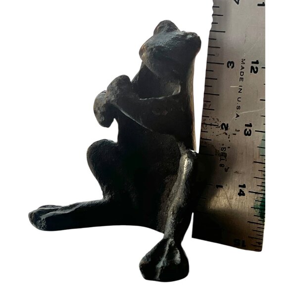 Cast Iron Frog-Shaped Pen Flower or Scissors Holder Desk Organizer 3.5" T Black - Picture 8 of 13